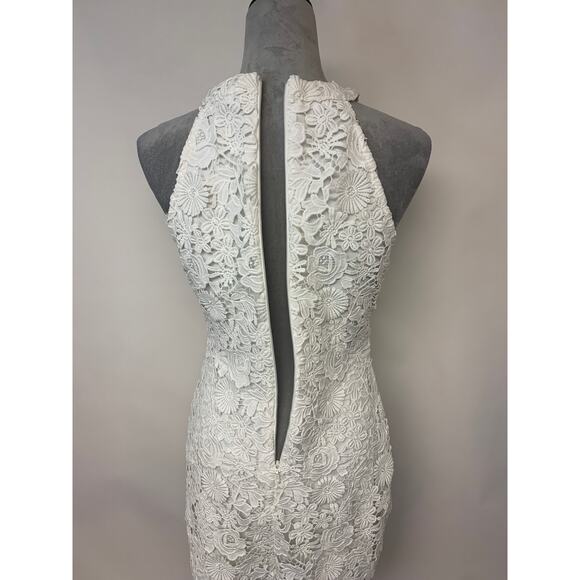 Lulus Mini Dress White Crochet Lace Romantic Dainty Coquette Womens SZ M - Picture 5 of 11